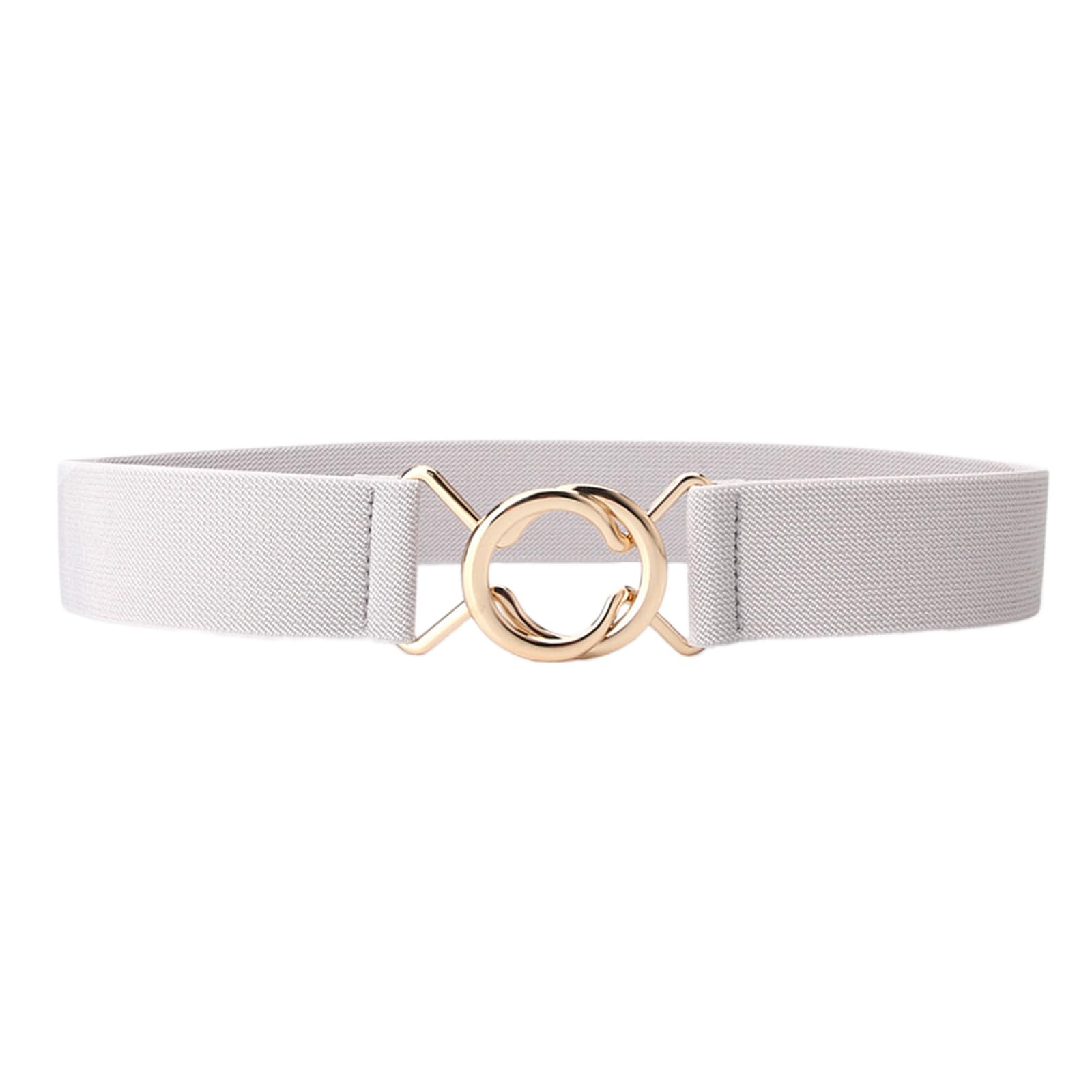 MICFENY Stretchable Metal Hook Buckles Waistband Women Waist Cincher Elastic Waist Belt For Women Daily Outfit