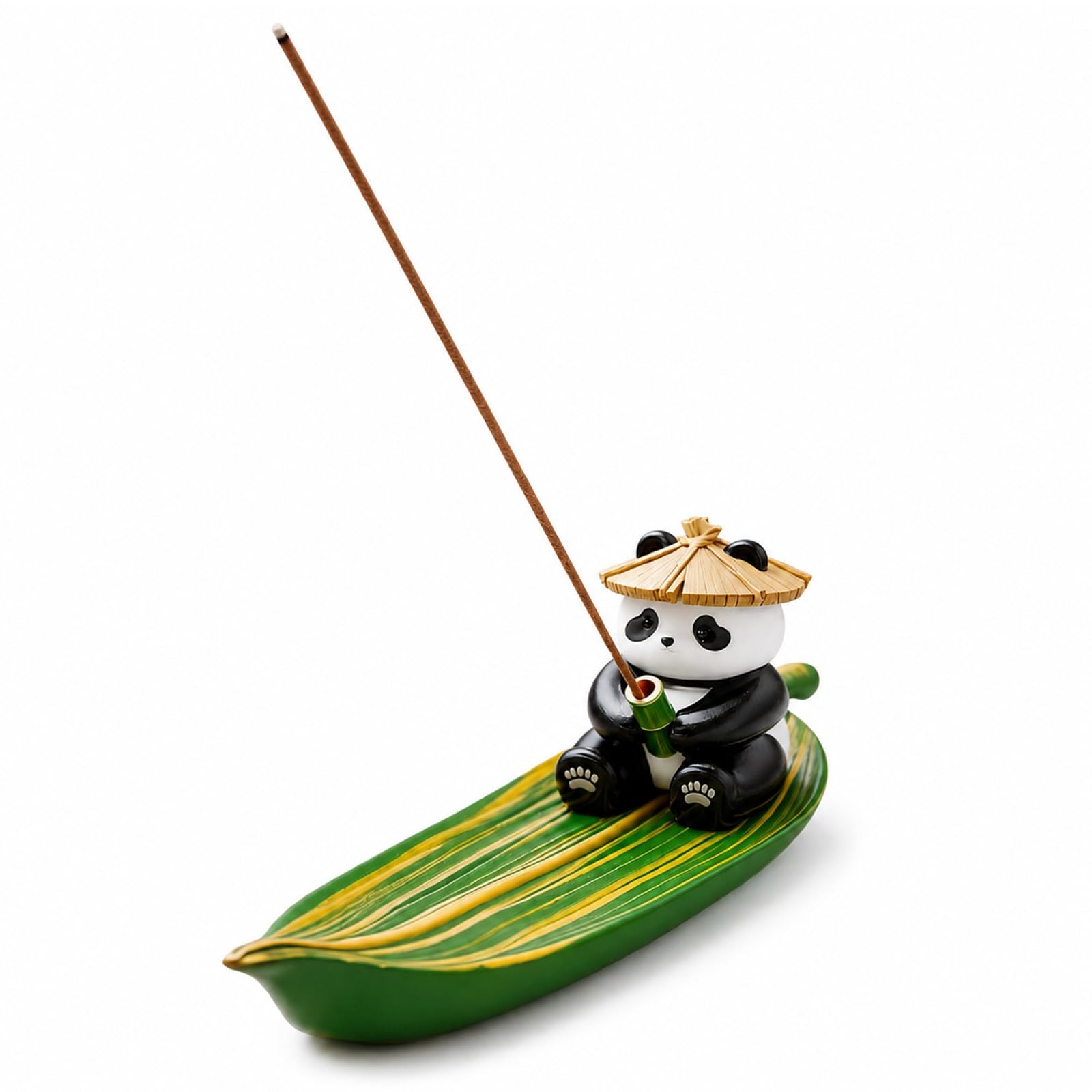 Brûleur d'encens panda pour yoga et méditation - Ornement de salon de thé