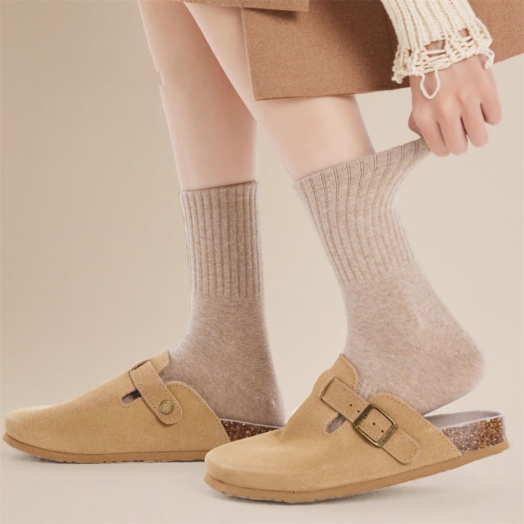 JSEIAJB Socks Women S Spring and Autumn Long Cotton Socks Anti Pilling and Sweat Absorbing Mid Length Socks