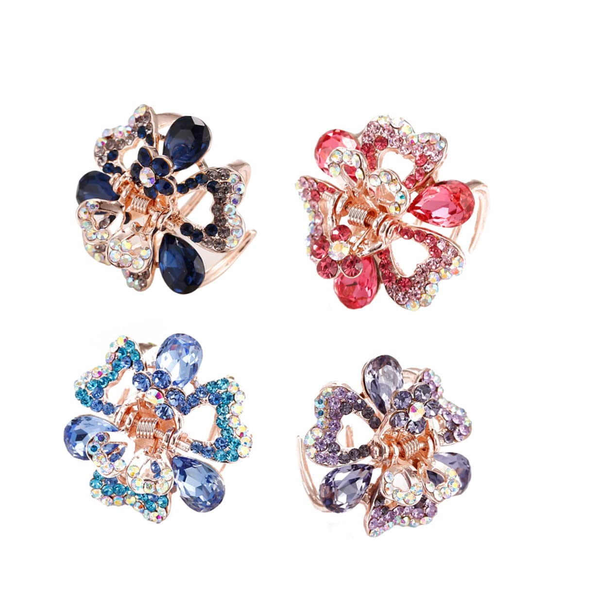 WOONEKY 3 Set Di Graziose Clip Per Di Mini Accessori Per Finti Per Donne E Ragazze 4 Pezzi * 3