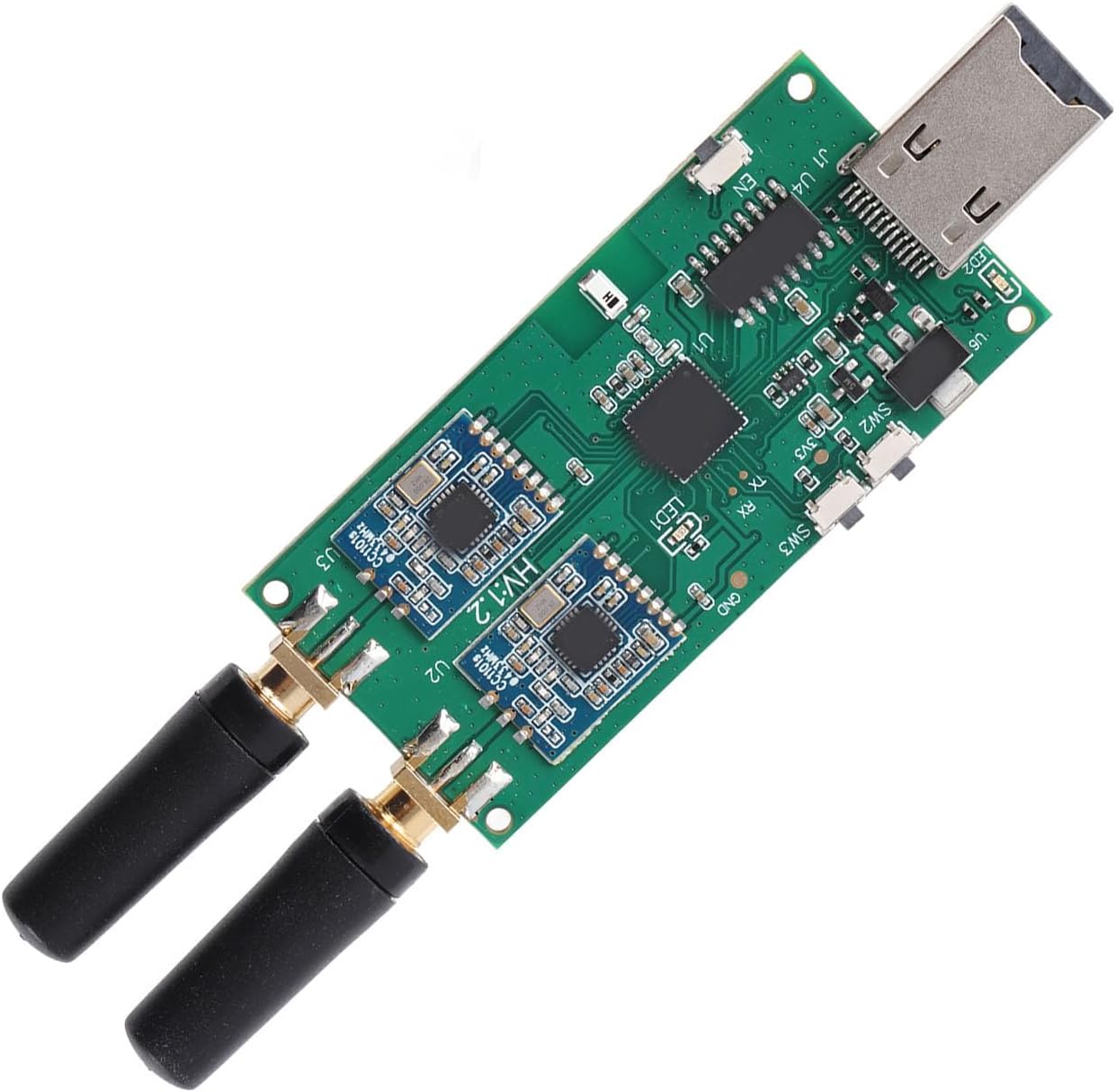 RF Adapter and Transceiver RF Transceiver Module Set for Penetration Testing Wide Frequency Range 300MHz-2.4GHz for Reception Transmission
