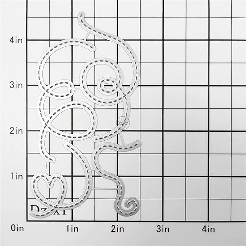 Miniatura 2 de DzIxY Troqueles de corte de metal con patrón de flores dobladas para kit de fabricación de tarjetas, troquelados, troquelados, plantillas de máquina