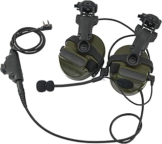 Tactical Headset Comta III Tactical Helmet ARC Rail Adapter Noise Canceling Pickup Shooting Headset & V2 ptt - HEARFALCOM