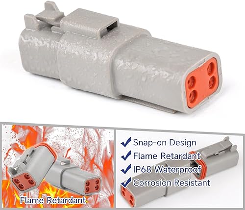 Miniatura 5 de 188 piezas de 12 juegos de conectores Deutsch DT, conectores DT de 2346812 pines con herramienta de prensado de barril abierto, tamaño 16 contactos