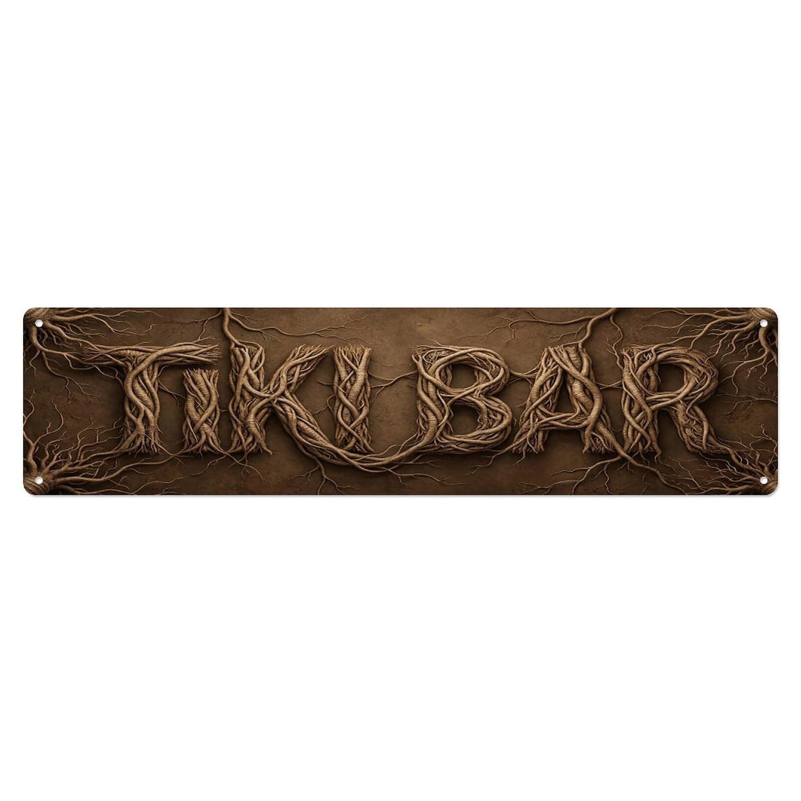 Tiki Bar Outdoor Garden Decor Tropical Beach Bar Palmroot Metal Tin Sign