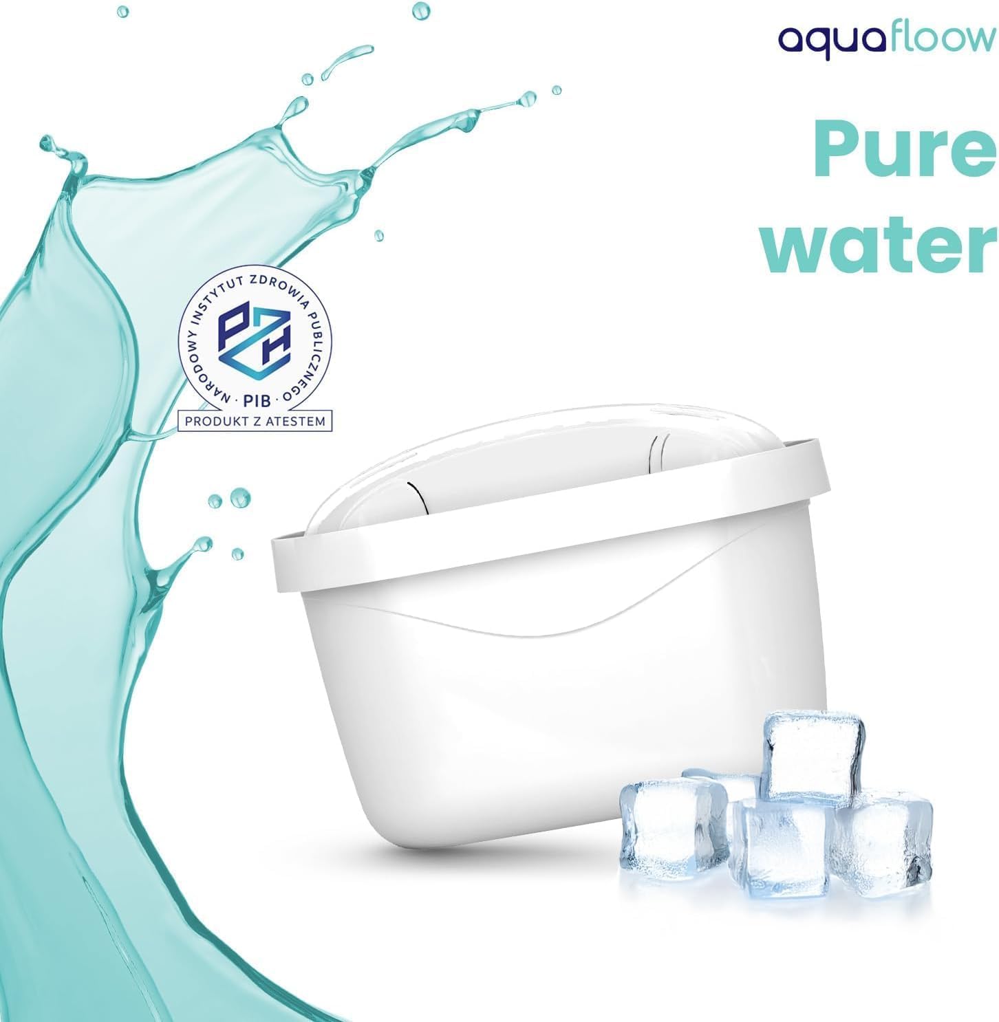 Aquafloow Wkłady Filtrujące do Dzbanka Filtrującego Wodę 16 Sztuk | Zamiennik Filtra Dafi Unimax Aquaphor A5 Brita Maxtra+ Philips AWP212/10 | Redukcja Kamienia