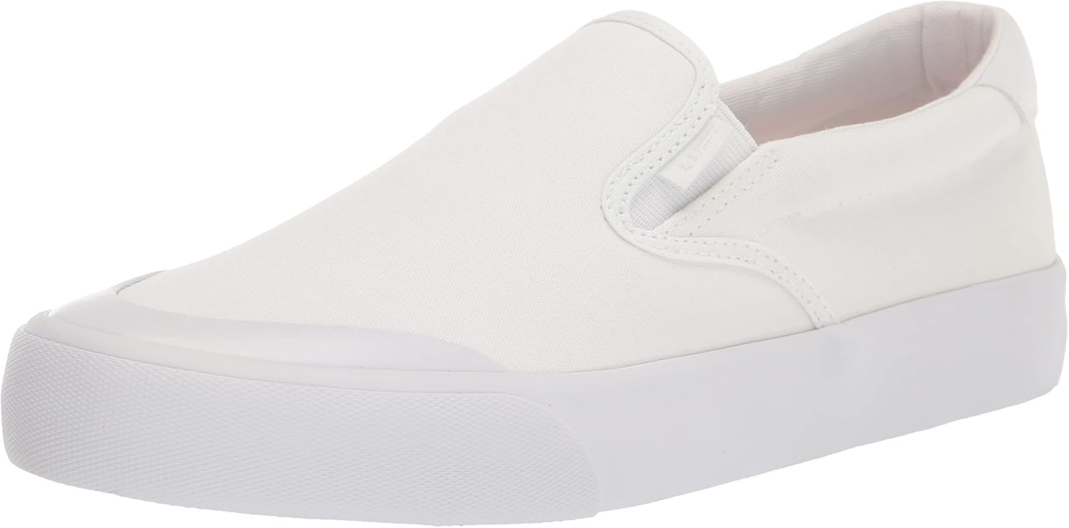 Lugz Women's Clipper Protege Classic Slip-on Fashion Sneaker, White, 10