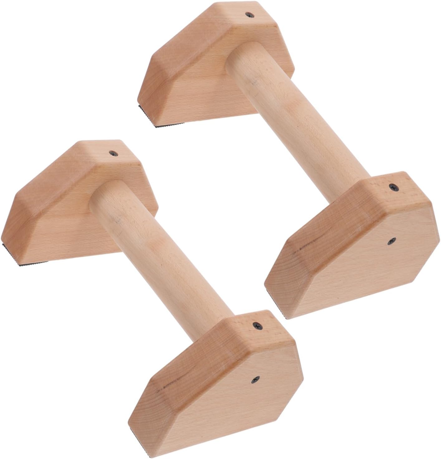 2 Pcs Wooden Pushup Handles Ergonomic Fitness Accessory Portable Lightweight Push Up Bars for Home Gym Workout Strength Training with Strong Weight Capacity