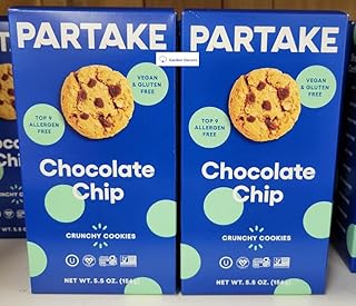 Partake Chocolate Chip Crunchy Cookies 5.5oz 156g (Two Boxes)
