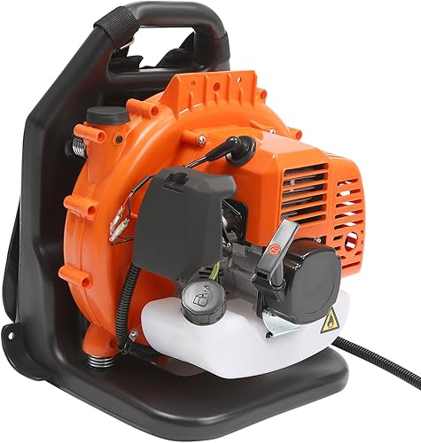 Miniatura 7 de Soplador de hojas de mochila, soplador de hojas de gas de 2 ciclos de 42.7 cc para el cuidado del césped, sopladores de hojas inalámbricos a gas,