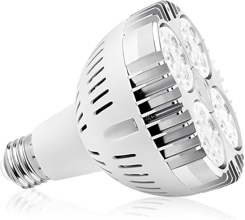 Aolyty Bombilla LED PAR30 de 35 W (equivalente a 75 W) color blanco de 6000 K 2800 lm E26 Base de 25 grados con ventilador de corriente alterna de