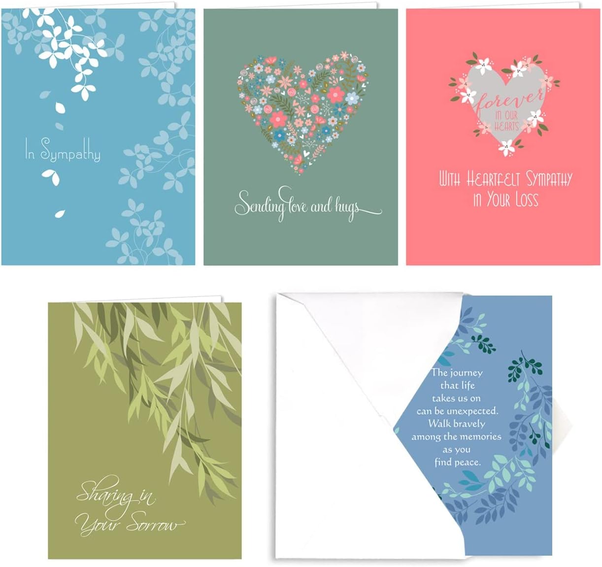 Heartfelt Sympathy Card Pack / 25 Condolences Greeting