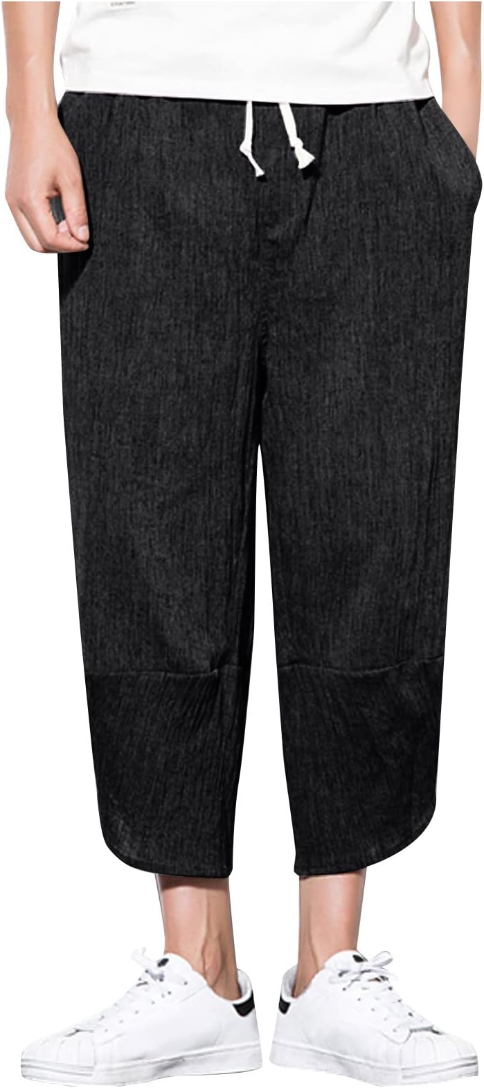 FebecoolMen's Pants Linen Clothing for Men Gradient Washed Trousers Fitness Pants Lightweight Hiking Work Pants