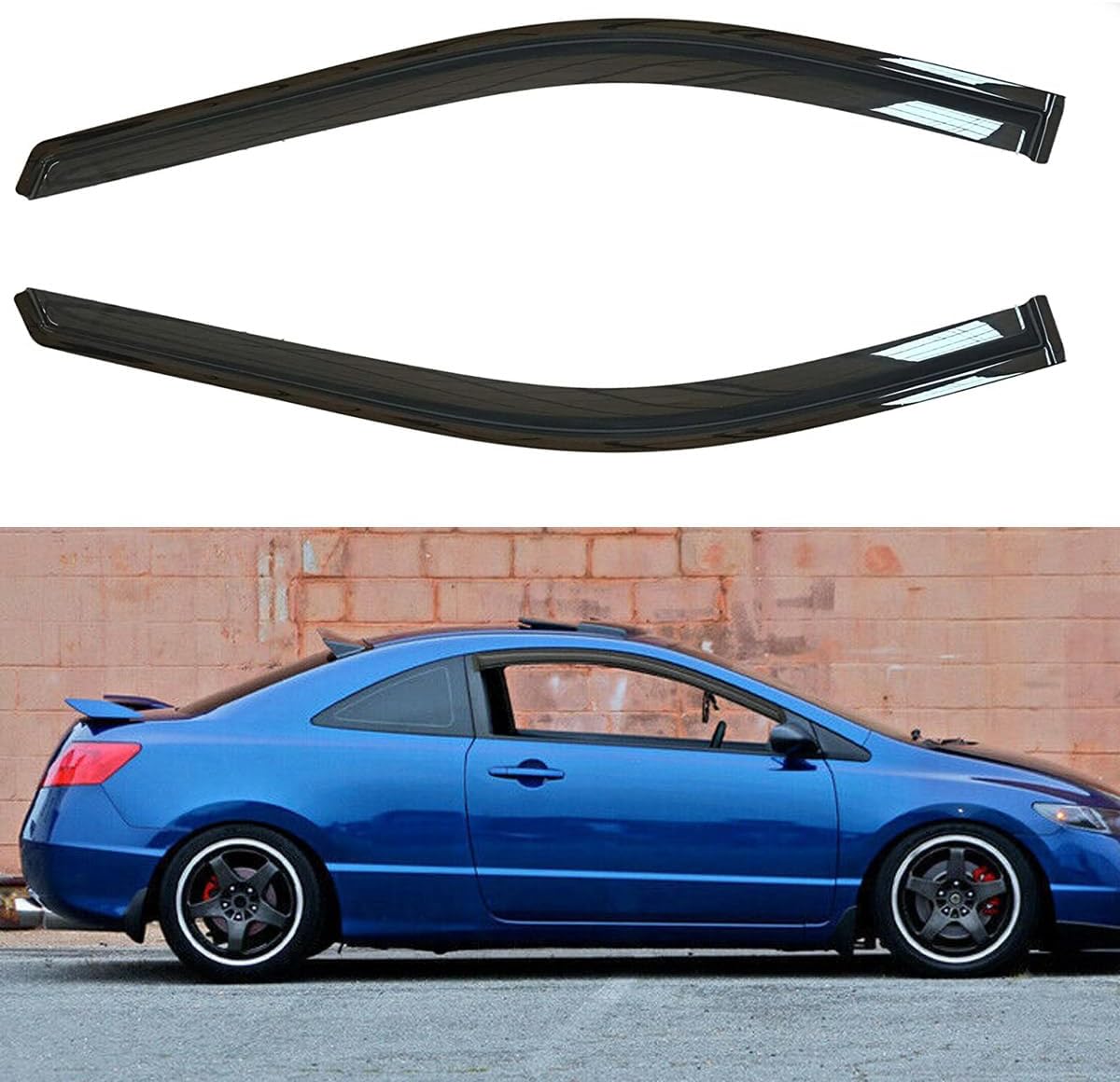 Original 4pcs Rain Guards Set, Outside Mount Window Shade Deflectors, Side Window Visors Compatible with 2009-2015 Pilot |94084|