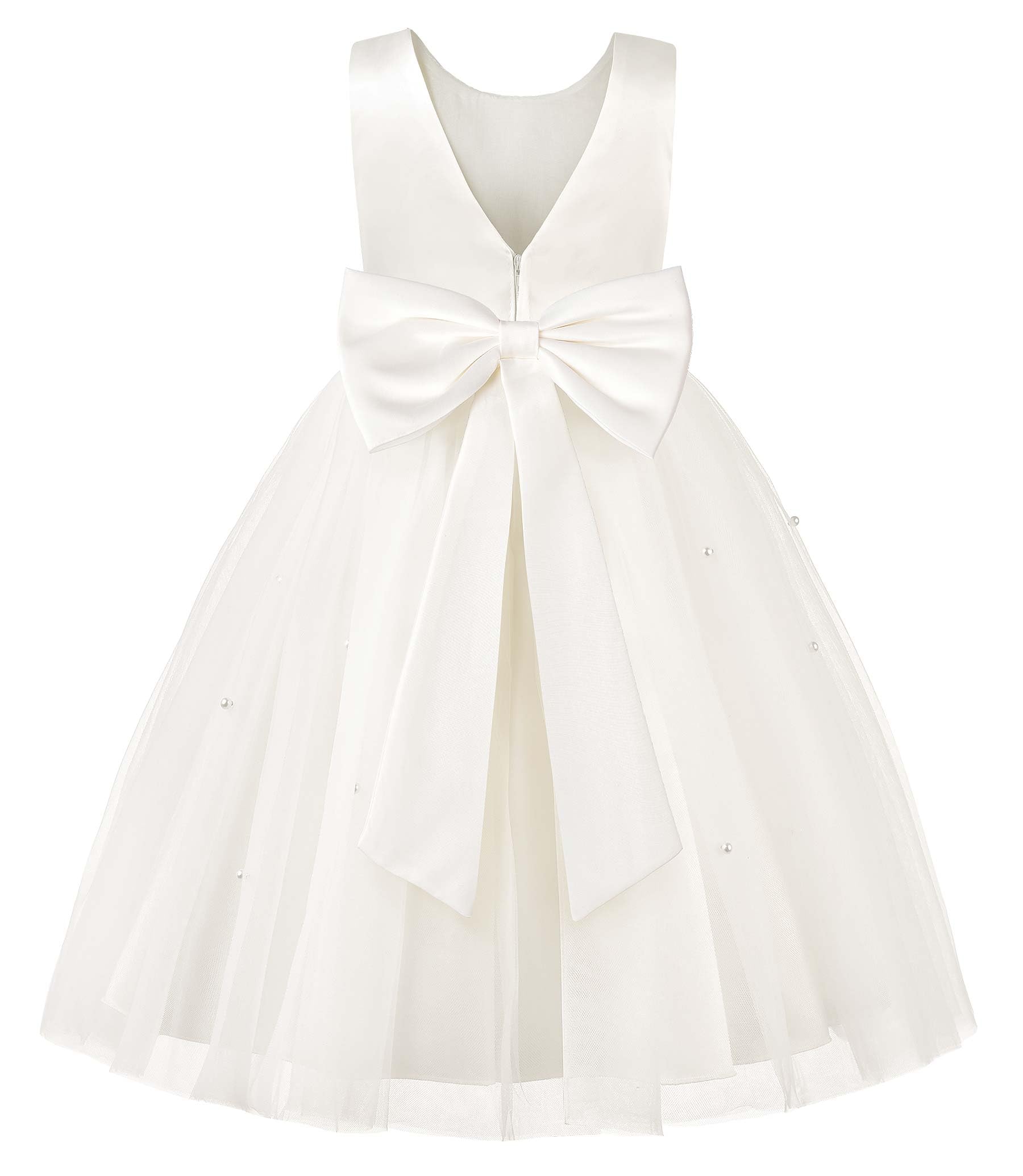 JerrisApparel Robe Fille Noeud Papillon Mariage Bouquetières Fête Anniversaire