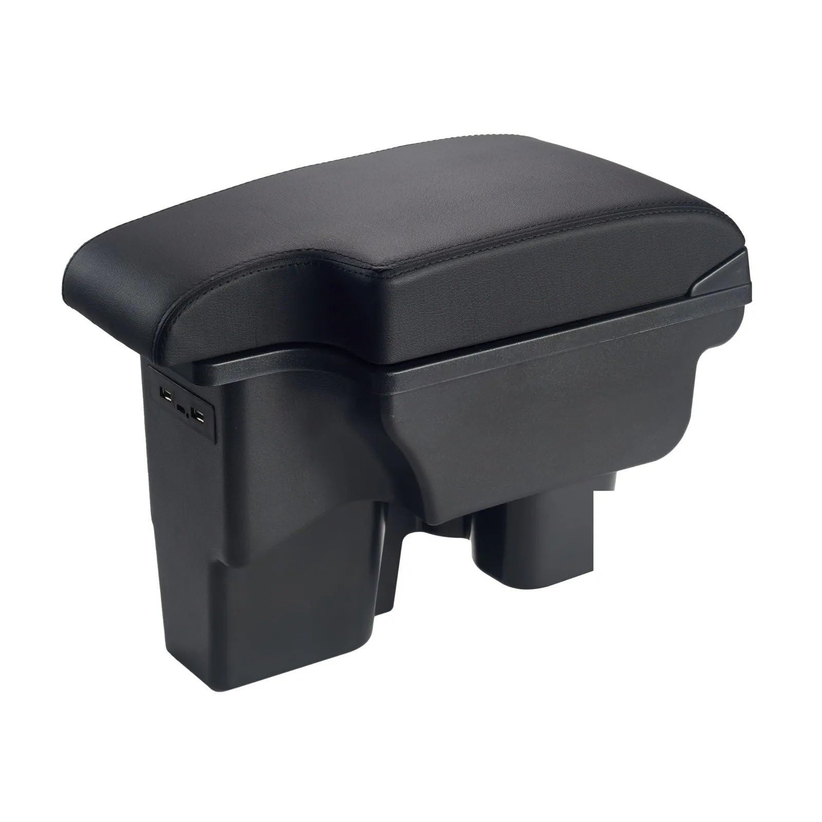 Armrest Box For Toyota For Hilux Armrest Storage Box Retrofit Interior Parts Holder Ashtray Accessories USB LED Car Armrests(Black line USB)