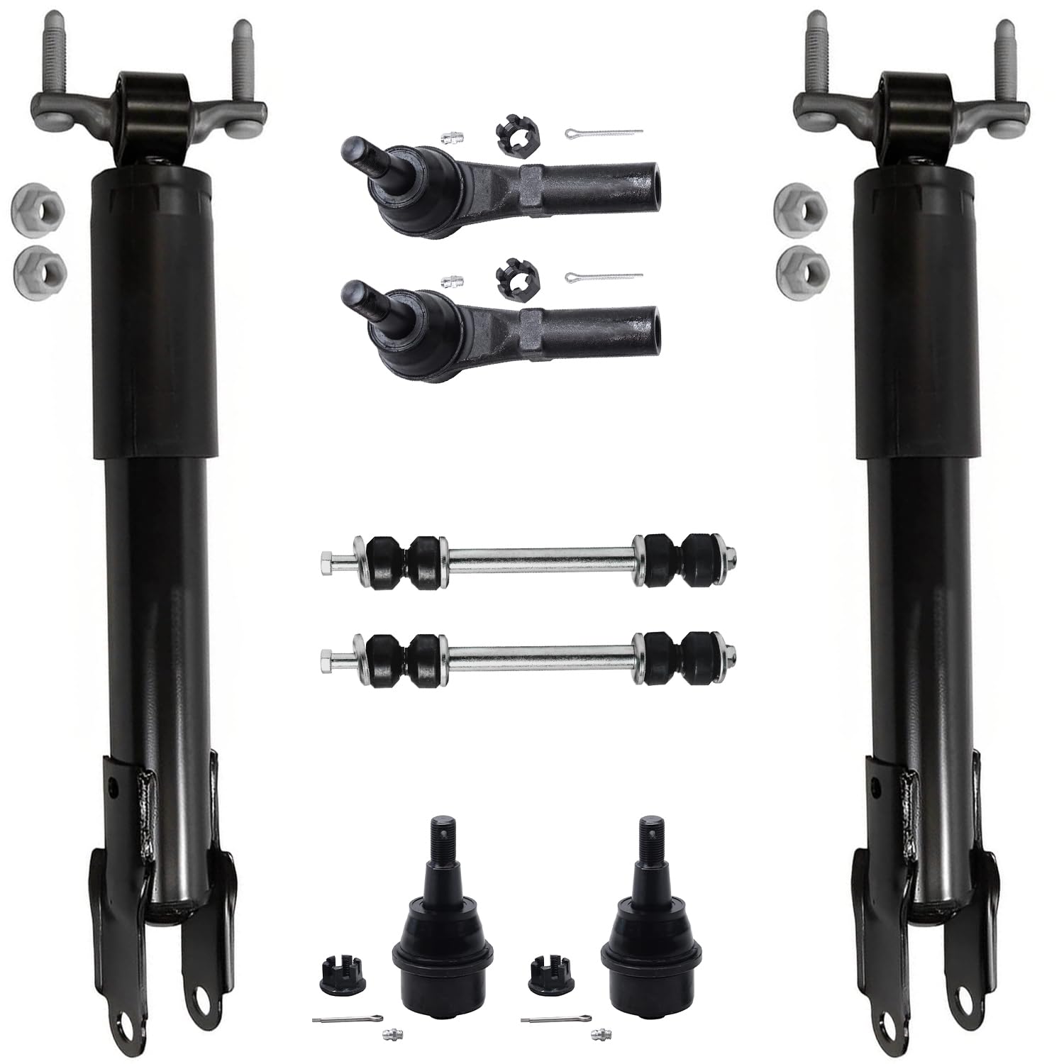 Detroit Axle - Front 8pc Shock Absorbers Kit for 2011-2019 Chevy Silverado