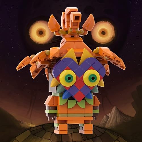 Miniatura 4 de BOTW - Kit de construcción de calavera para niños, serie legendaria Ocarina Skull para niños, figura de acción modelo de juguetes de construcción,