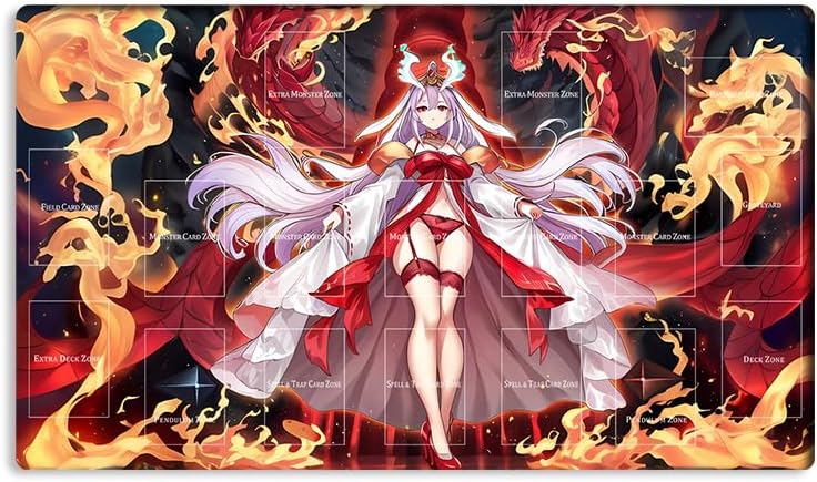 Playmat TCG CCG OCG - Tapete de juego de cartas coleccionables con zonas + bolsa gratis (ZD039-640-A)