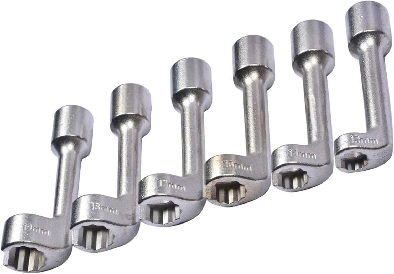 6pc 1/2" Dr. Diesel Fuel Injector Line Injection Socket Set 12 14 16 17 18 19mm