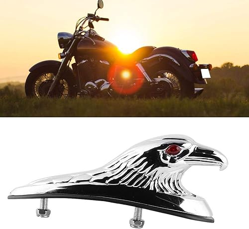 Miniatura 4 de KIMISS Adorno de cabeza de águila para motocicleta, adorno universal de cabeza de águila, estatua de guardabarros delantero de motocicleta con