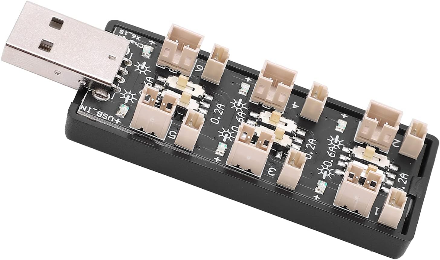 Pwshymi USB 6-Channel Lithium Battery Charging Board