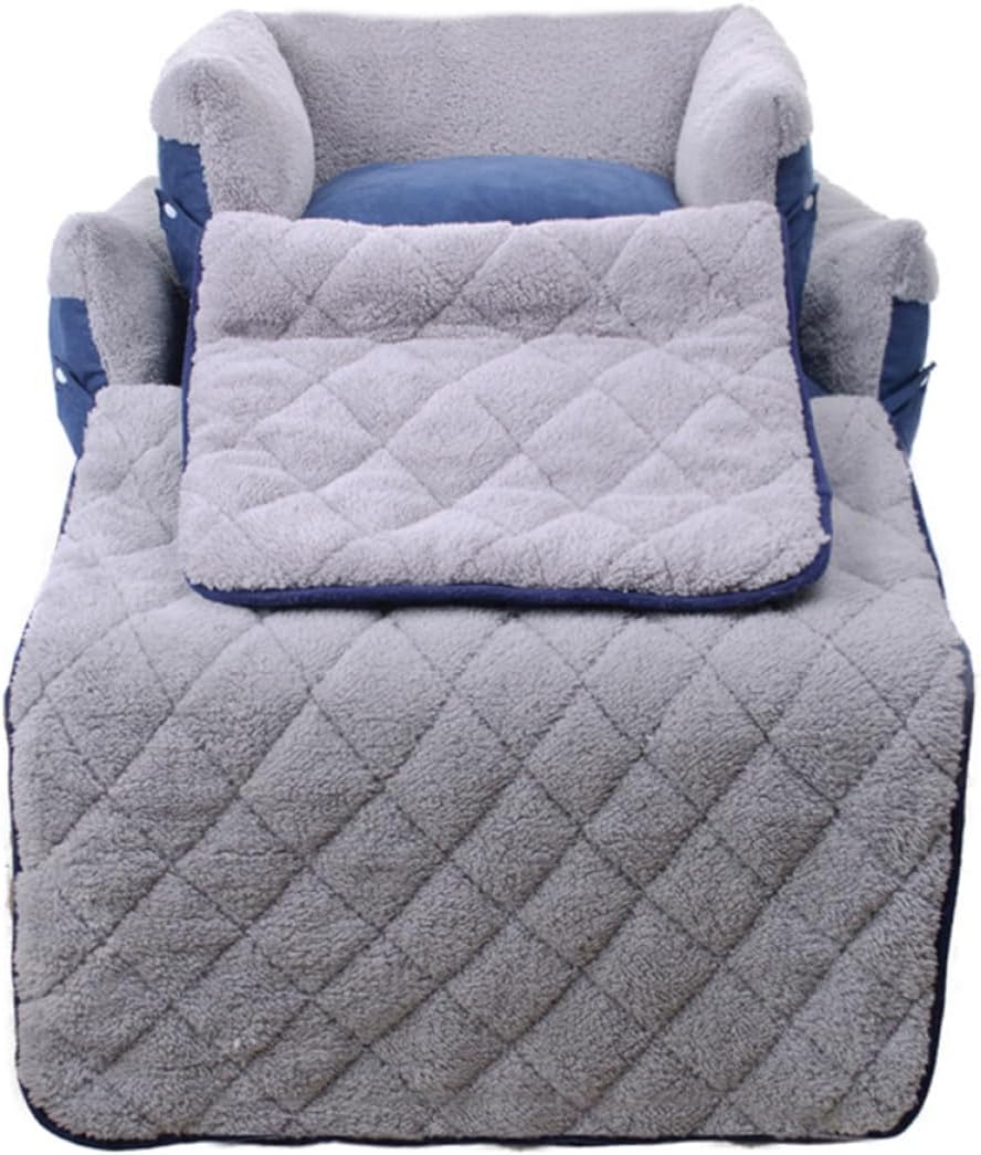 Dog Sofa Bed Clamshell Kennel for Small Medium Dogs Pet Bed Mat Washable Soft Material Warmth Non-Slip Multifunctional