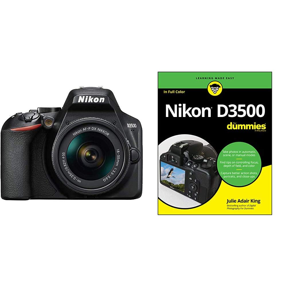 Nikon D3500 + AF-P 18–55 Non VR Kit - Black & Nikon D3500 For Dummies