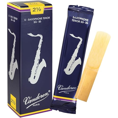 Vandoren SR2225 Tenor Sax Traditional Reeds Strength 2.5; Box of 5