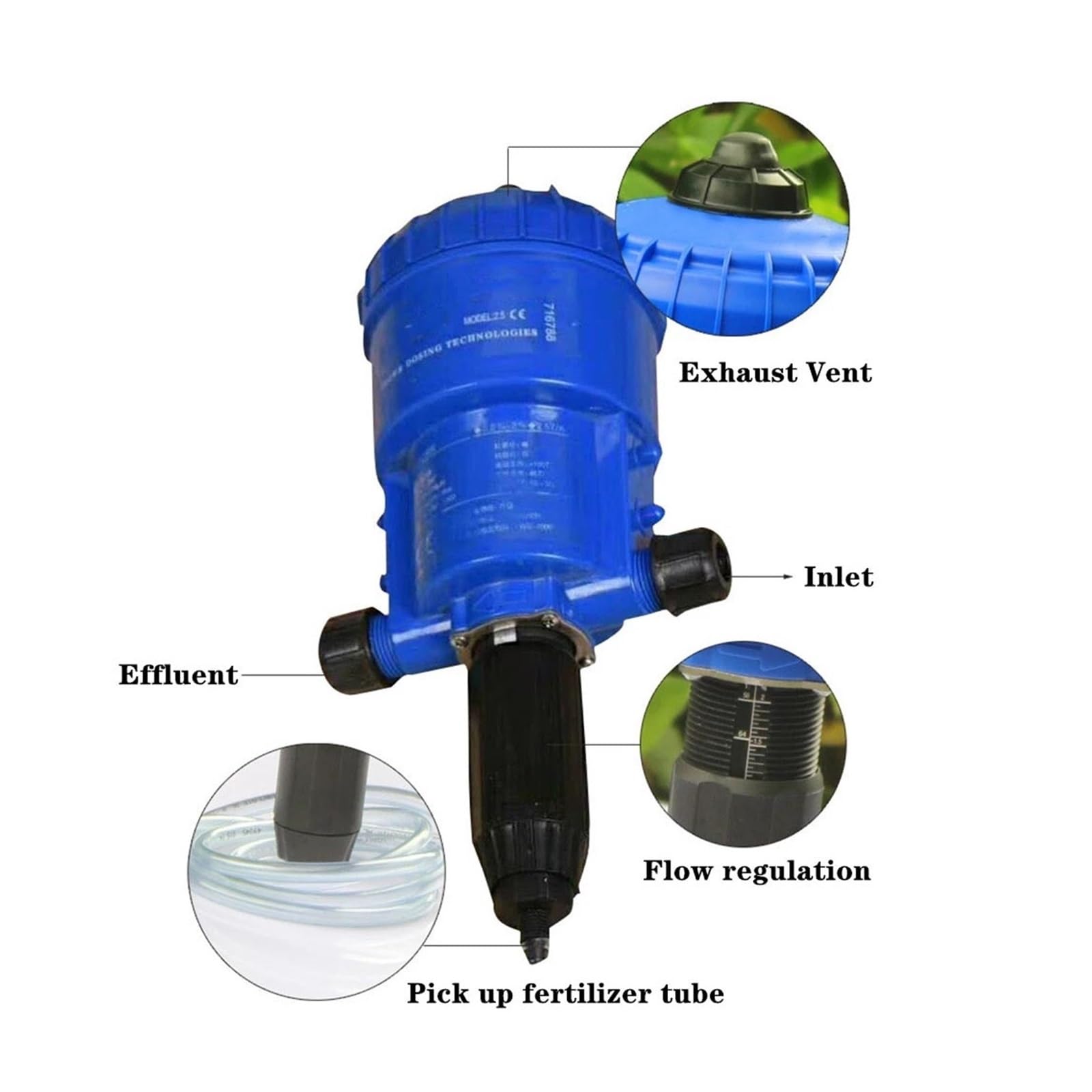 Dünger-Injektor, Dosierer, Dosiergerät, 12–3000 l/h, 0,2–2%, 4–30 °C, automatische Dosierung, Werkzeuge, steuerbares Für den Heimwerkergebrauch