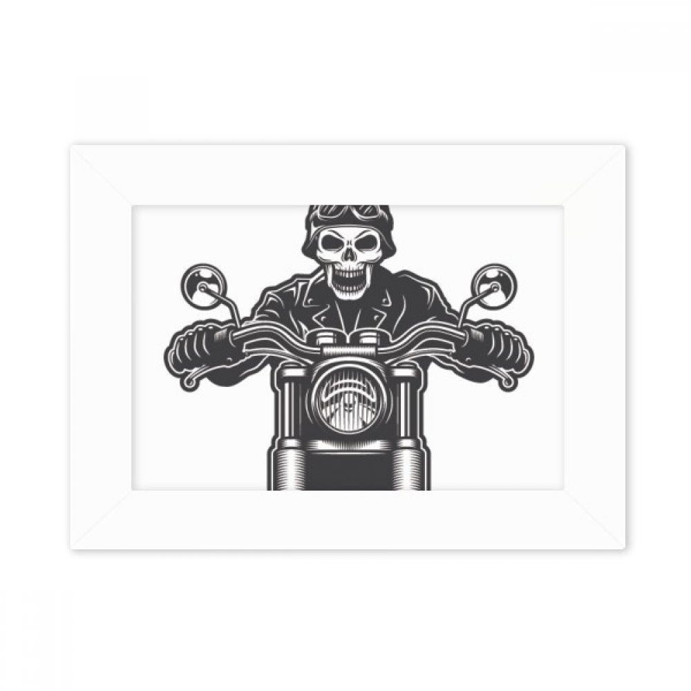 Cadre photo pour bureau moto skeleton : protégez et sublimez vos images 10x15