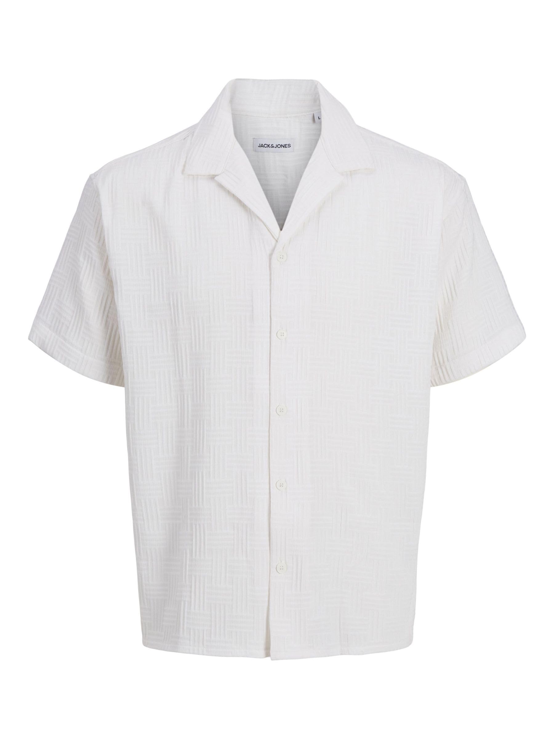 JACK & JONES JJEMATTEO Resort Shirt SS SN, White, L