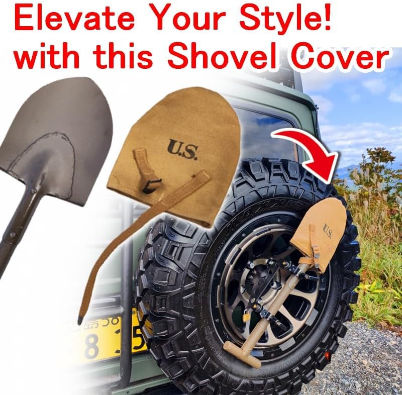 Military Style Shovel Cover, Suzuki Jimny JA11 JA12 JA22, WWII Replica Entrenching Tool Sheath, RS Product (JM207)