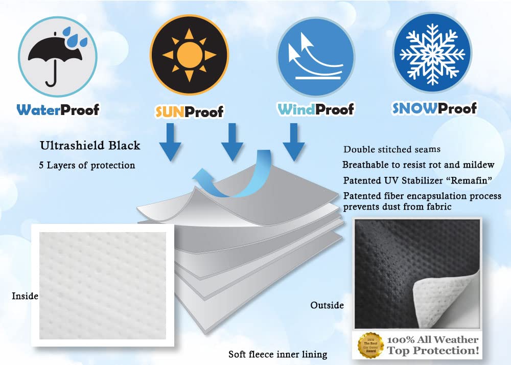 CarsCover Custom Fits 2015-2024 Lexus RC200t RC300 RC350 RCF Sport Car Cover Heavy Duty Weatherproof Ultrashield Black Covers — view 5