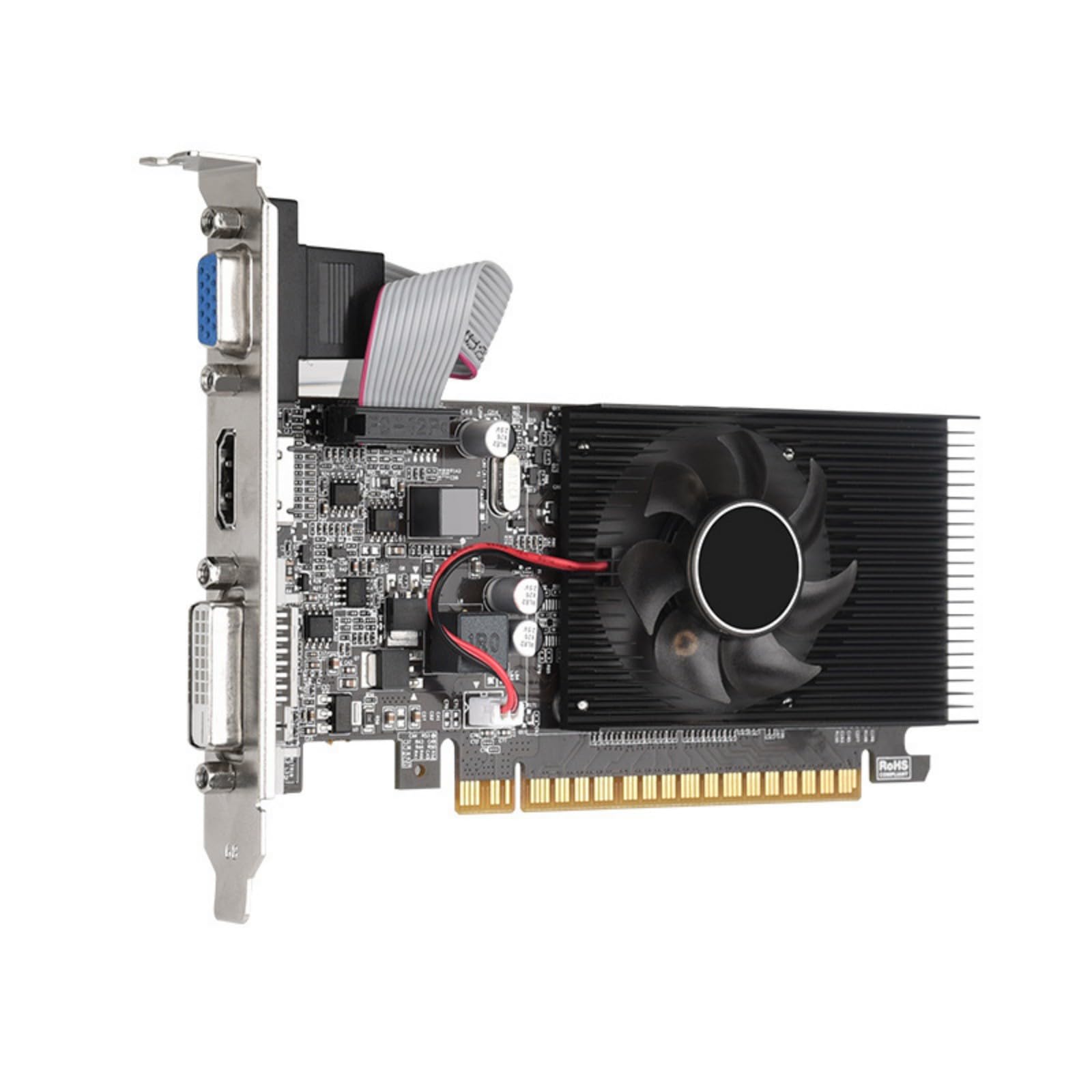 GT210 Graphics Card 1GB DDR3 with Multimedia Interfaces Cooling Fan Video Card for Computer Desktop Accessories