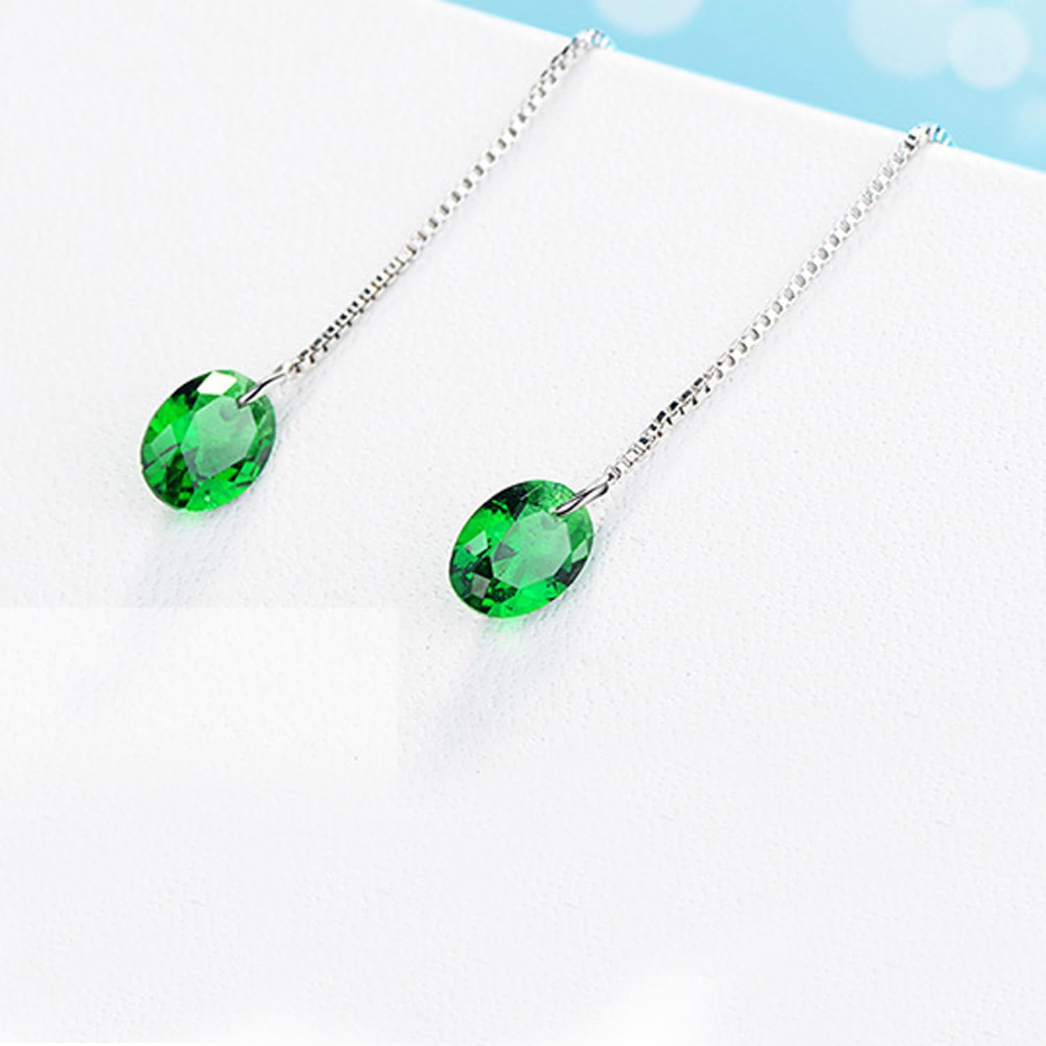 Elegant 925 Sterling Silver Threader Tassel Earrings Handmade Pull Through Chain Earrings Drop Dangle Earring for Women - Image 3