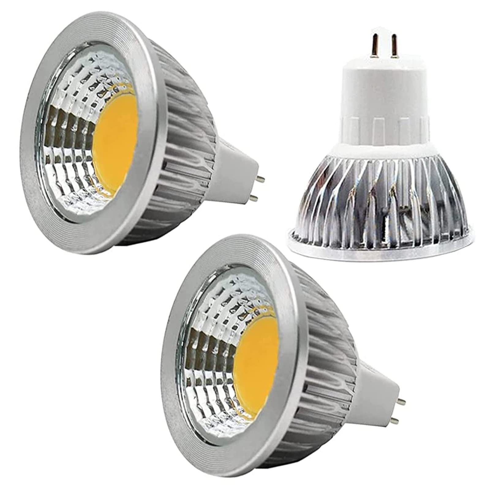 Juthree Warm White Dimmable 9W Gu5.3 Cob Led Light Bulbs(3 Pack), 70-90W Halogen Bulbs Equivalent 900 Lumen 60 Degree Beam Angle, Ac 220-240V(Warm White)