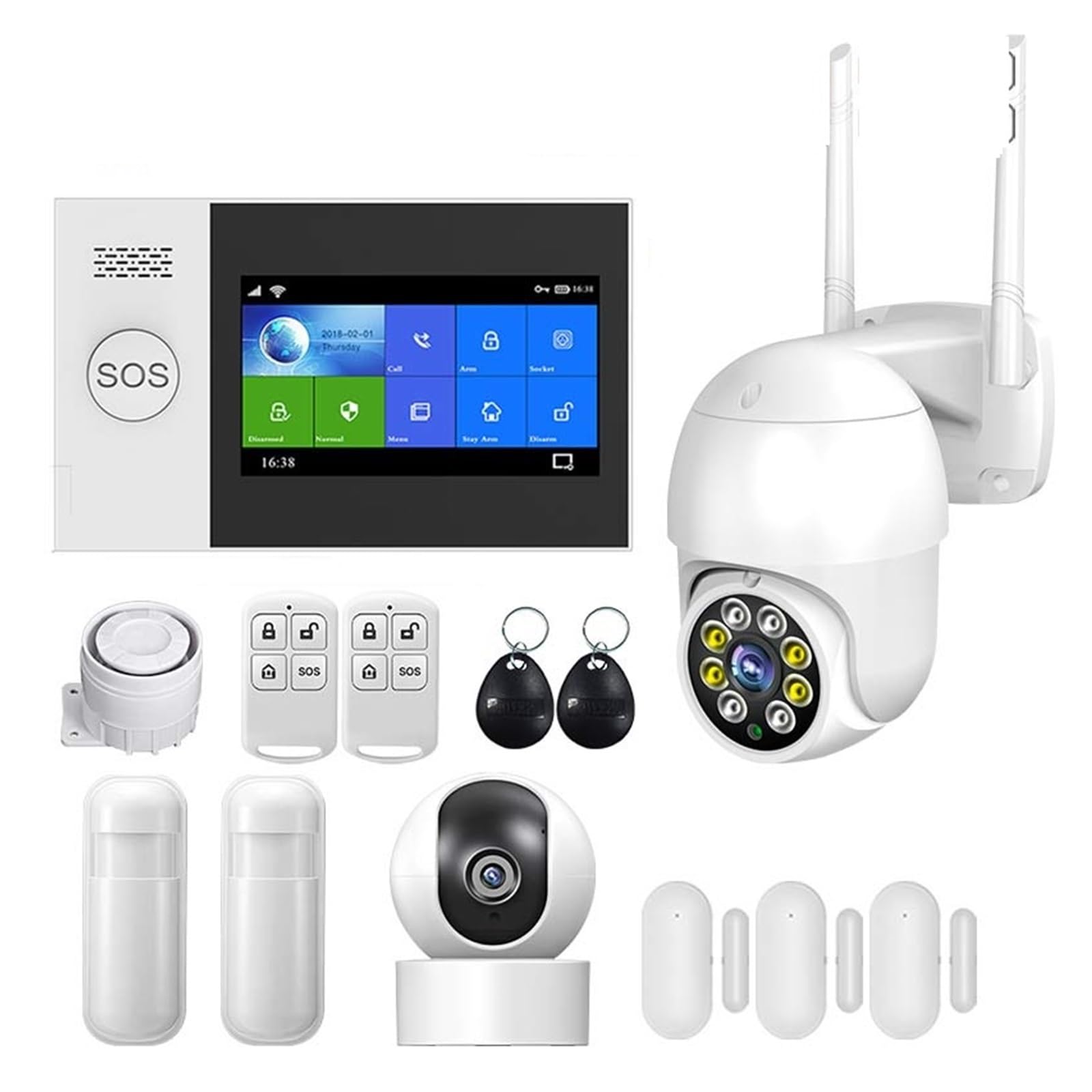 Sistema de alarma inalámbrico 4G con sensor de movimiento para seguridad del hogar