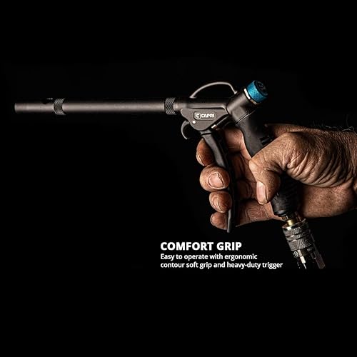 Miniatura 7 de Capri Tools - CP21350 Windstorm EX pistola de aire de alto rendimiento con flujo de aire ajustable y boquilla extensible