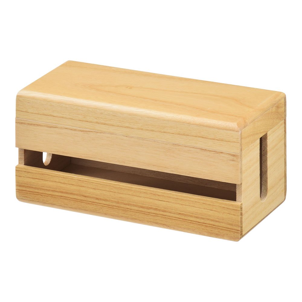 Amazon.co.jp: ぼん家具 ケーブルボックス 木製 小型 電源タップ収納