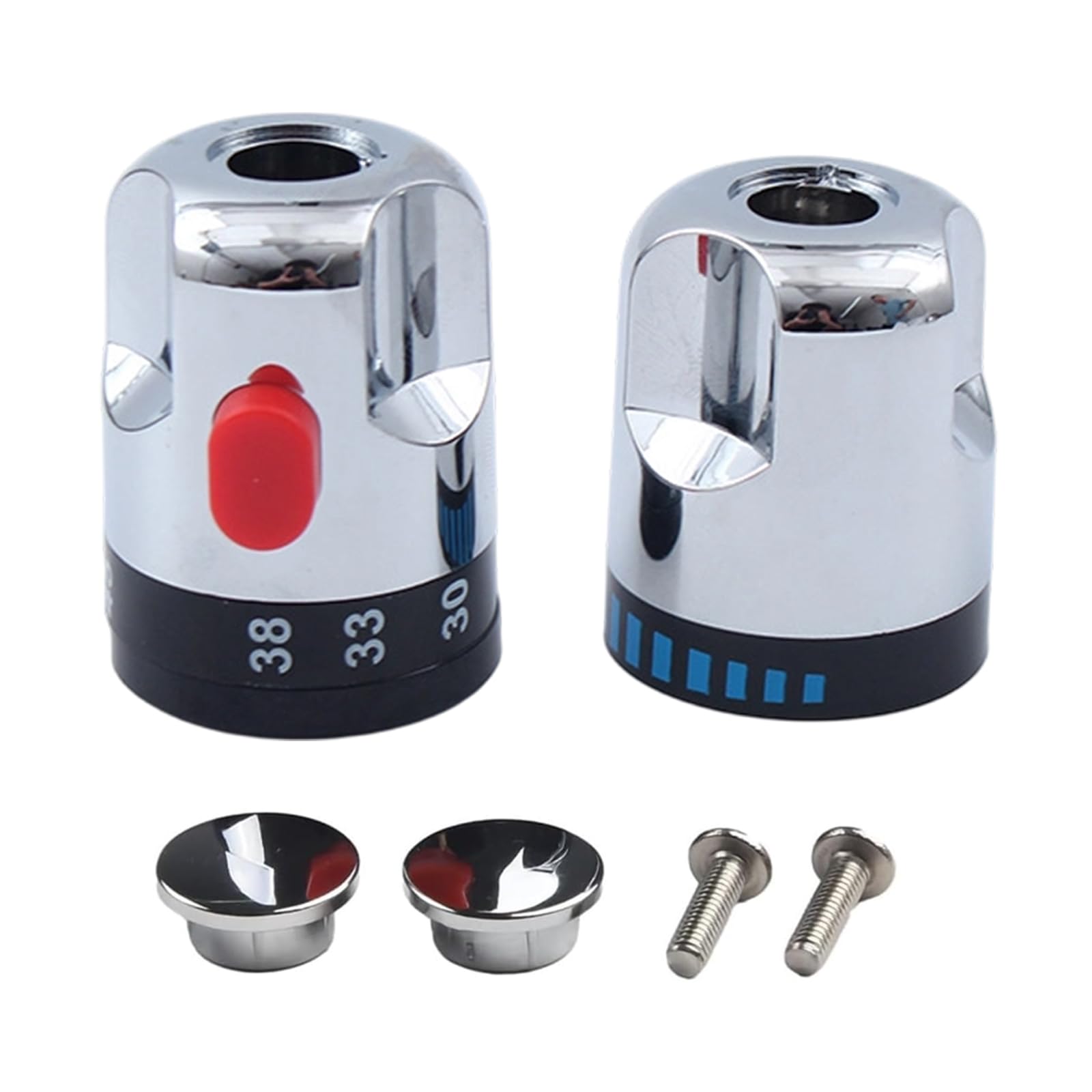 GIONAR Thermostatic Shower Valve Control Knob, Shower Mixer Taps, Pair of Temperature Control Handles for Mixer Taps