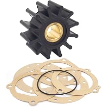 QuickMarine RP061015 RAW Sea water Impeller Kit Compatible with Pleasurecraft PCM Crusader Ford 302 351 541 GT-40 Engines For Sherwood pump 09959k Sierra 18-3060