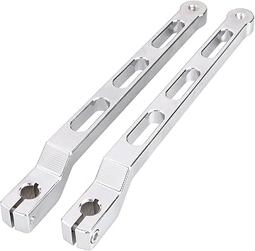 1 Pair 9.84" Chrome Motorcycle Extended Heel Toe Shift Shifter Lever Arms Fit for Harley Softail FL Touring Electra Road Glide Trike