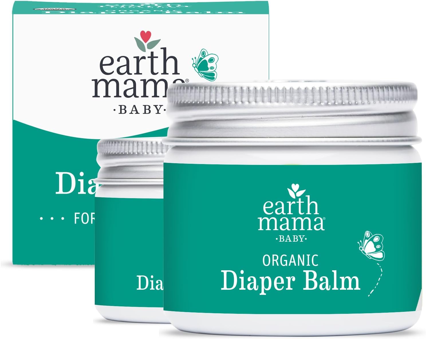 Earth Mama Organic Diaper Balm Calendula Cream, 2-Fluid Ounce, 2-Pack