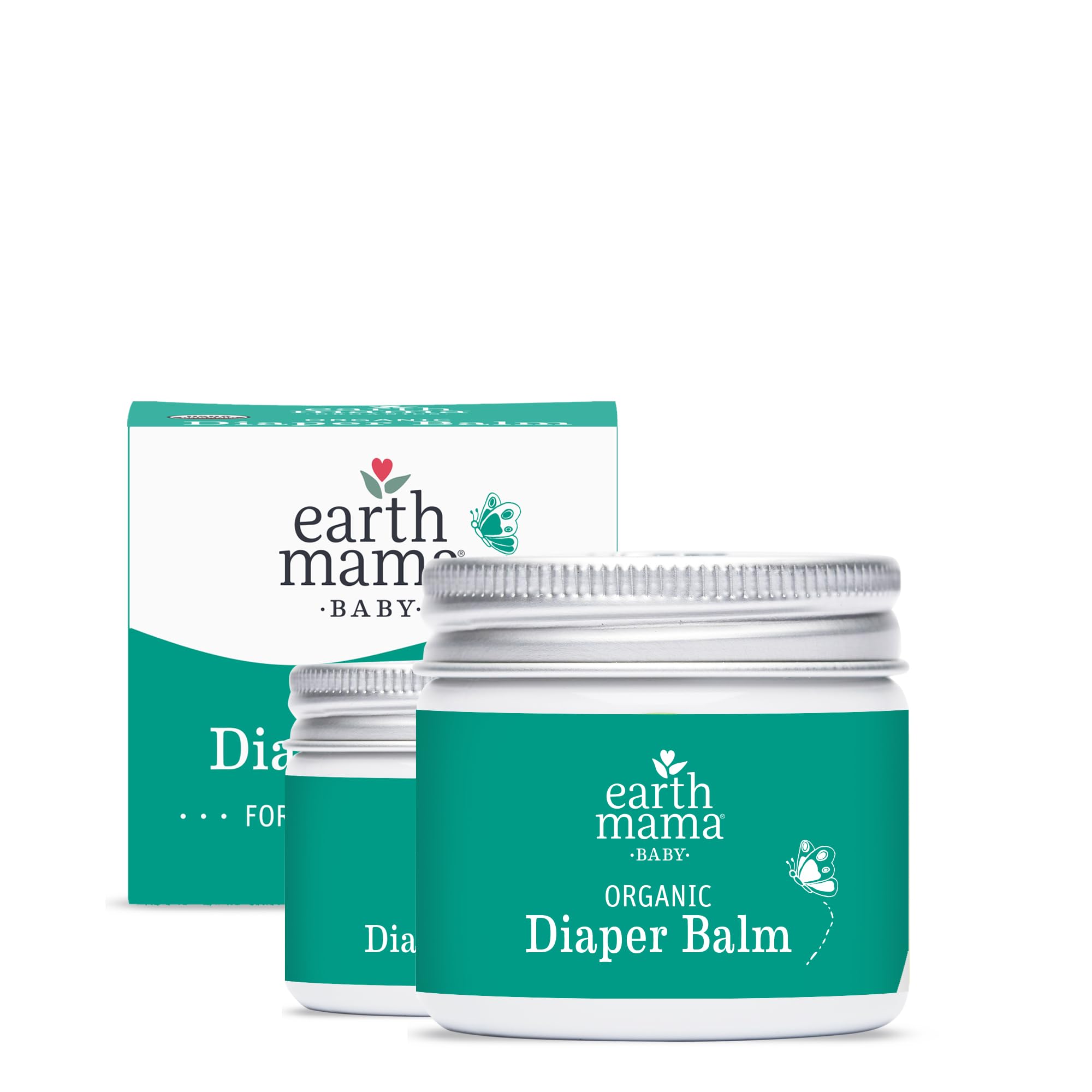 Earth Mama Organic Diaper Balm | Safe Calendula Cream To Soothe And Protect Sensitive Skin, Non-gmo Project Verified, 2-Fluid Ounce (2-Pack)