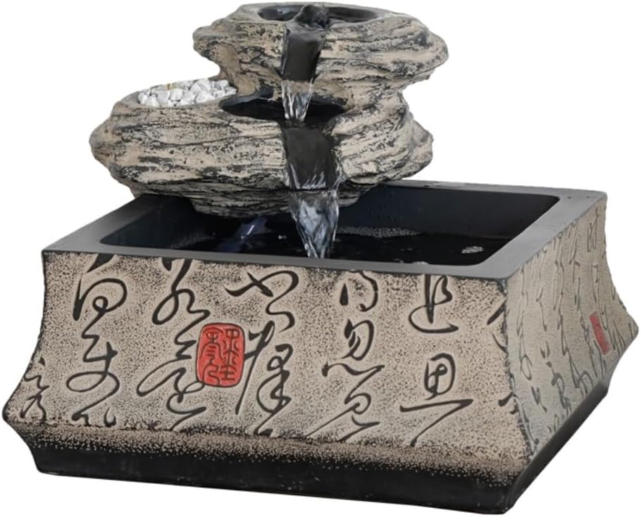Tabletop Waterfall Fountain Chinese Style Desktop Water Ornaments Office Fountain Decoration Landscape Dining Table Water Fountains Indoor