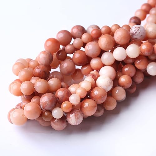 Miniatura 5 de 36 cuentas de piedra de aventurina rosa natural de 10 mm, cuentas curativas de energía para hacer joyas, pulseras, collares para hacer joyas, 15