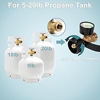 Vista 5 de SHINESTAR Medidor universal de tanque de propano para tanques LP de 5 a 20 libras Indicador de nivel de gas para parrilla, calentador