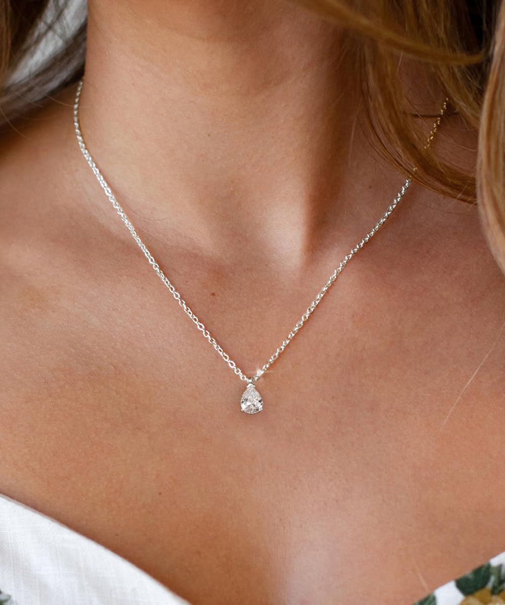 Gold Necklace for Women 14K Gold Plated Dainty Pendant Chain Puffy Heart Italian Horn Radiant Sun Compass CZ Teardrop Bow Charm Trendy Jewelry Gift - Image 4