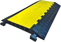 Vista 2 de Electriduct Protector de cable de 5 canales, 2.25 pulgadas de altura, poliuretano de 20,000 libras, capacidad de carga de eje, base negra y tapa